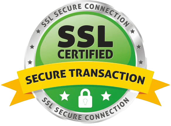 Brightly colored hot air balloon used as a SSL CERTIFIES Logo