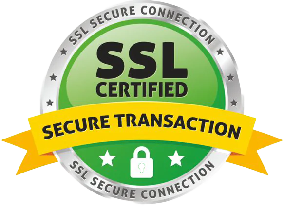 Brightly colored hot air balloon used as a SSL CERTIFIES Logo