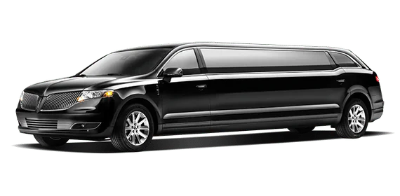 Black stretch limousine on white backdrop ideal for premier Limousine service in Bridgeport, CT.